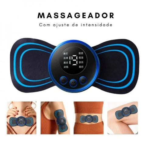 Mini Massageador Elétrico Portátil para Alívio da dor Muscular.