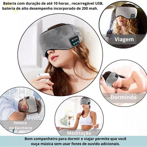 Máscara para Dormir e Fone de Ouvido Bluetooth – Seta Shopping